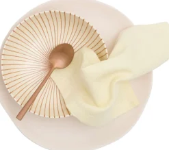 Clearance The Organic Company Stofserviet 4 stk. 20x20 cm, Pale Yellow