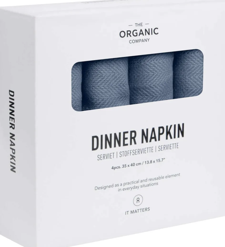 Online The Organic Company Stofserviet , Grey Blue