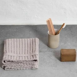 Outlet The Organic Company Vaffel Håndklæde , Dusty Lavender