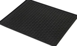 Online Dot Gummimåtte til Skoreol 2 stk. 26x31 cm, Sort Tæpper Og Måtter