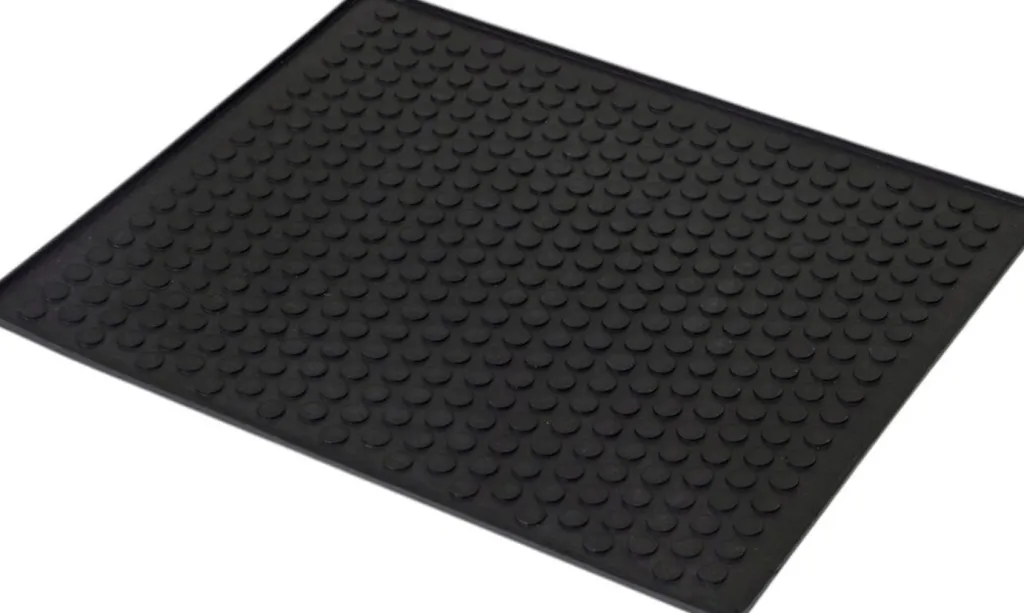 Online Dot Gummimåtte til Skoreol 2 stk. 26x31 cm, Sort Tæpper Og Måtter