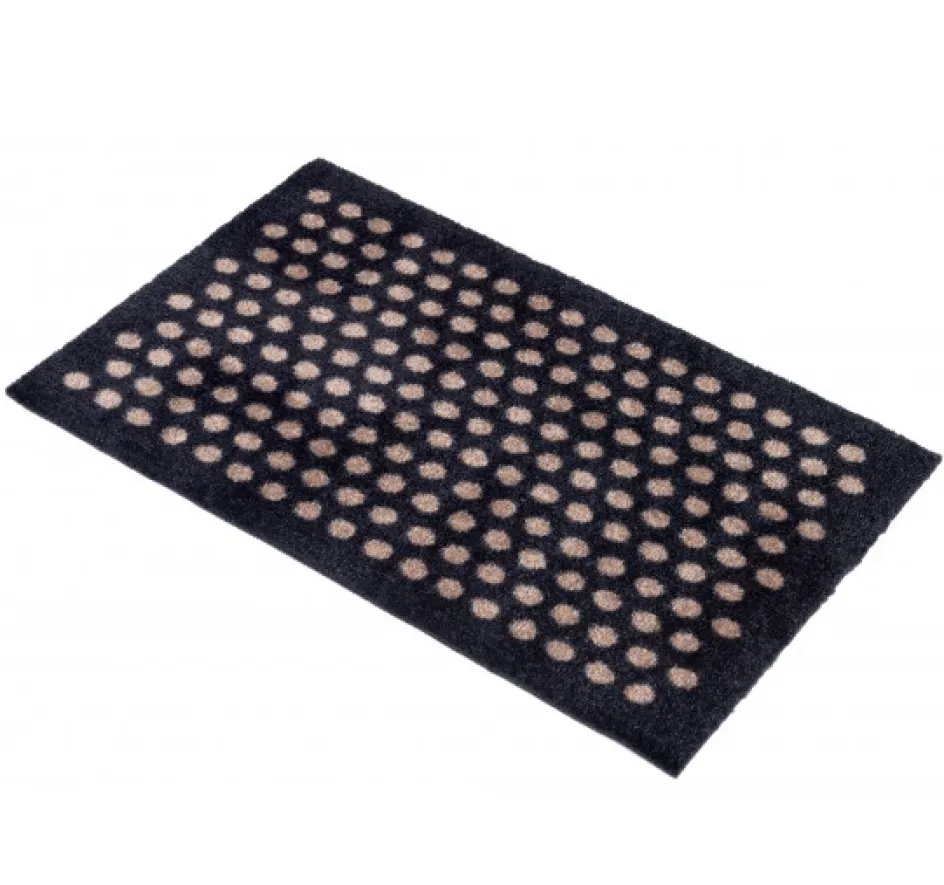 Clearance Tica Copenhagen Dot Smudsmåtte , Sort/Sand