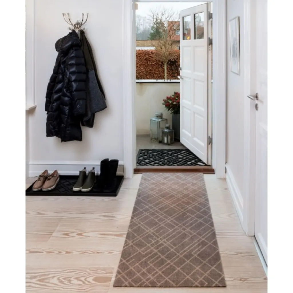 Lines Gulvmåtte , Sand/Beige Entre|Tæpper Og Måtter