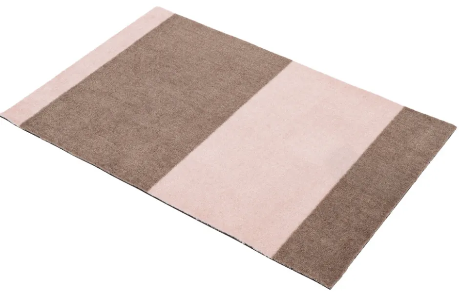New Tica Copenhagen Stripes Horisontal Gulvmåtte , Sand/Lyserød