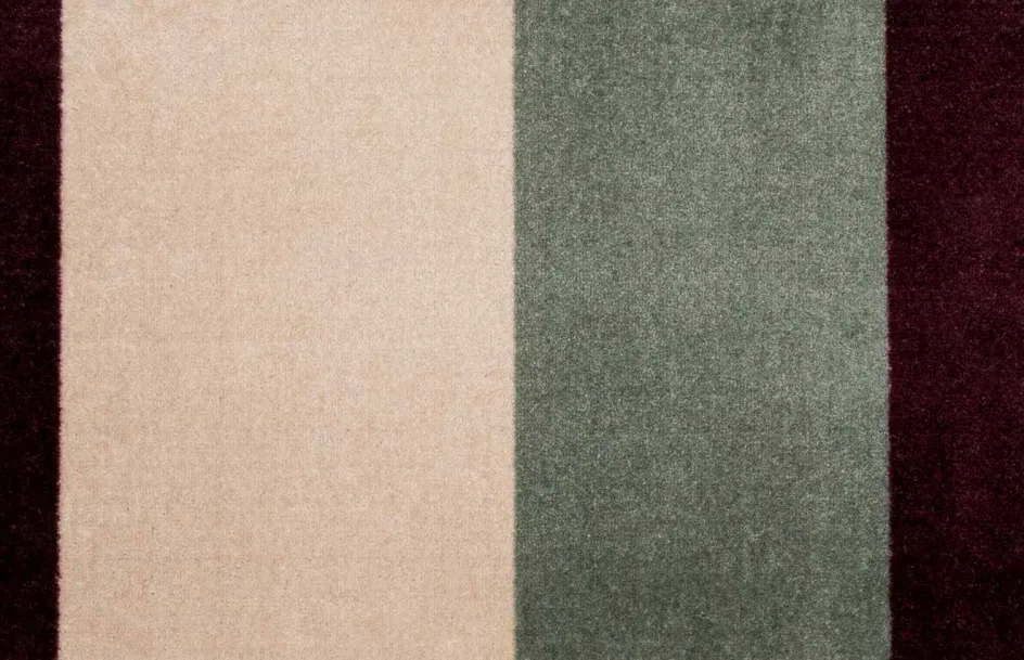 Online Tica Copenhagen Stripes Horisontal Gulvmåtte , Grøn/Ivory/Bordeaux