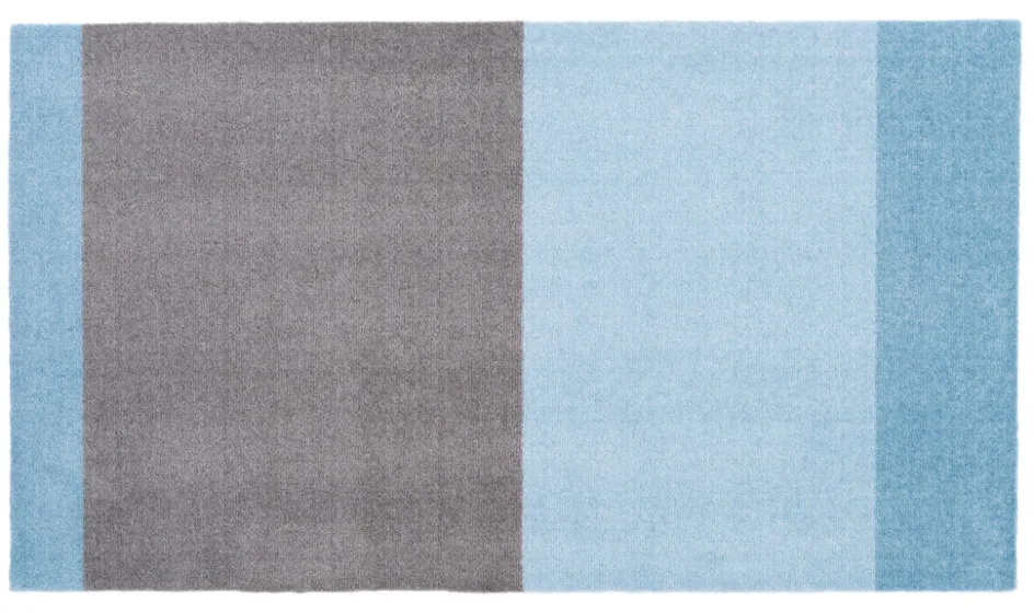 Discount Tica Copenhagen Stripes Horisontal Gulvmåtte , Blå/Steelgrey