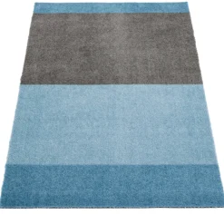 Discount Tica Copenhagen Stripes Horisontal Gulvmåtte , Blå/Steelgrey
