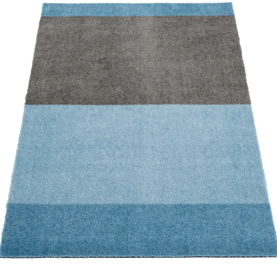 Discount Tica Copenhagen Stripes Horisontal Gulvmåtte , Blå/Steelgrey