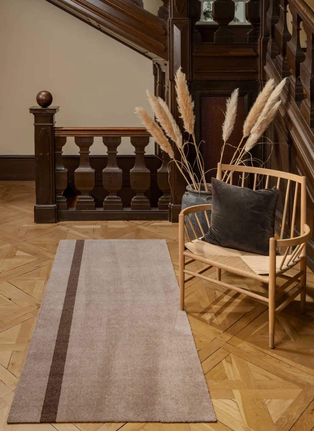 Tica Copenhagen Entre|Tæpper Og Måtter > Stripes Vertikal Gulvmåtte 67x120 cm, Sand/Brun