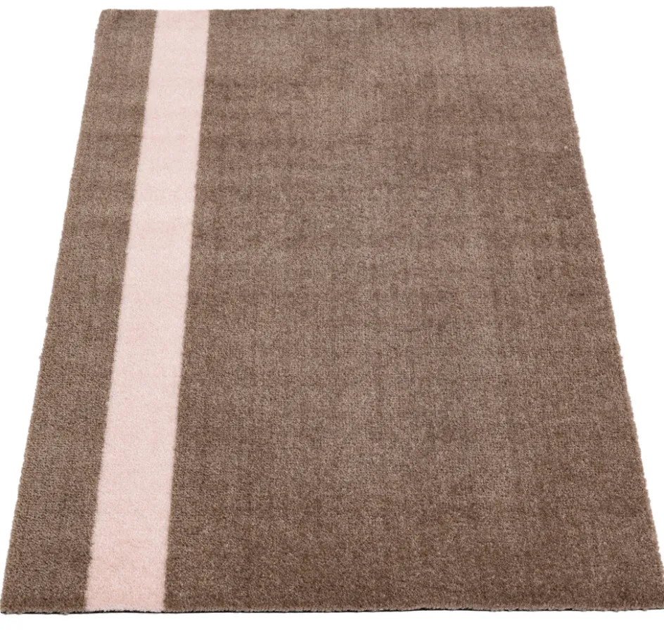 Tica Copenhagen Stripes Vertikal Gulvmåtte 60x90 cm, Sand/Rose