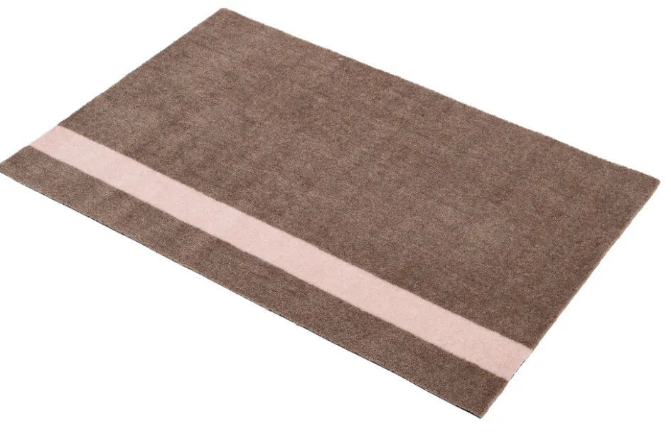 Tica Copenhagen Stripes Vertikal Gulvmåtte 60x90 cm, Sand/Rose