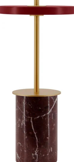 Outlet Umage Asteria Move Mini Trådløs Bordlampe LED H25,5 cm, Rød Marmor