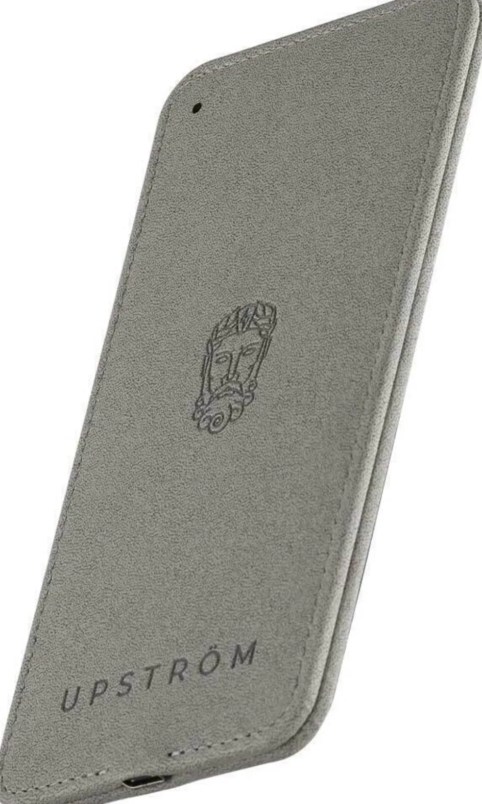 New UPSTRÖM LÄDER Trådløs Oplader 77x151,5x7,5 mm, Grå