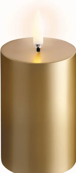 Discount Bloklys LED ?5xH7,5 cm, Stearinlys|Led Stearinlys