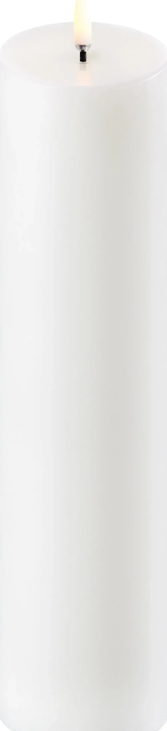 Bloklys LED Ø5,8xH22 cm, Nordic White Stearinlys|Led Stearinlys