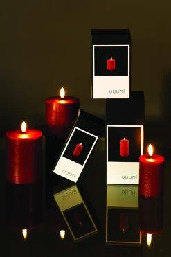 Sale Bloklys LED Ø7,8xH10 cm, Stearinlys|Led Stearinlys