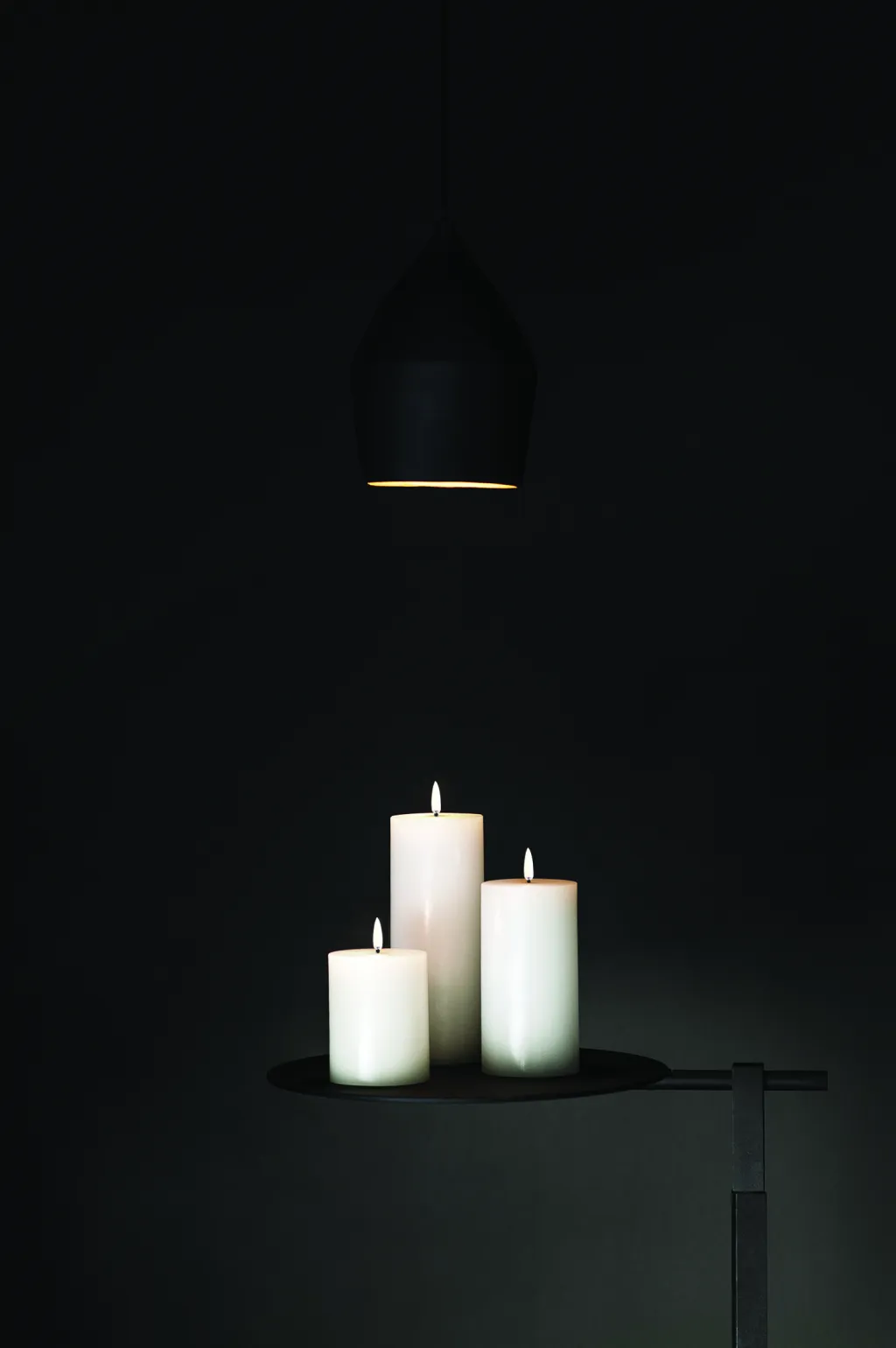 Hot Bloklys LED Ø7,8xH20 cm, Stearinlys|Led Stearinlys