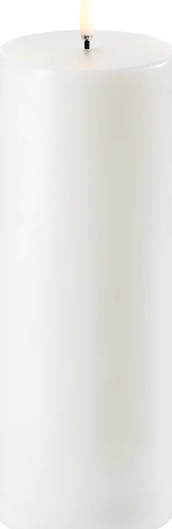Hot Bloklys LED Ø7,8xH20 cm, Stearinlys|Led Stearinlys