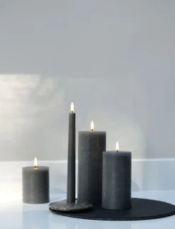 Hot Bloklys LED Ø7,8xH15 cm, Stearinlys|Led Stearinlys