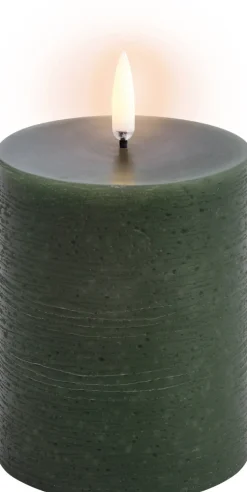 Outlet Bloklys LED Ø7,8xH10 cm, Stearinlys|Led Stearinlys