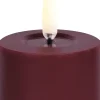 Discount Bloklys m. Smelteeffekt LED Ø5xH2,8 cm, Wine Red Stearinlys|Led Stearinlys