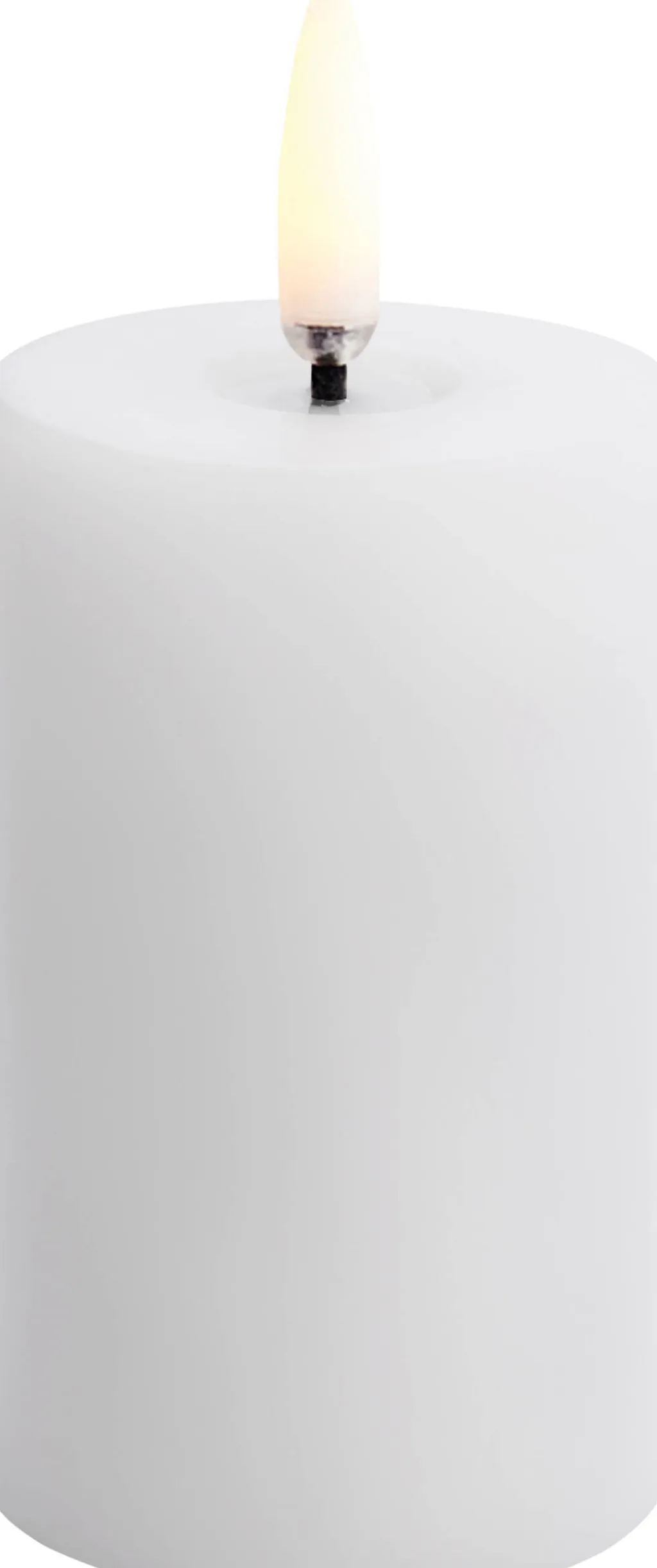 New Bloklys m. Smelteeffekt LED Ø5xH7,5 cm, Stearinlys|Led Stearinlys