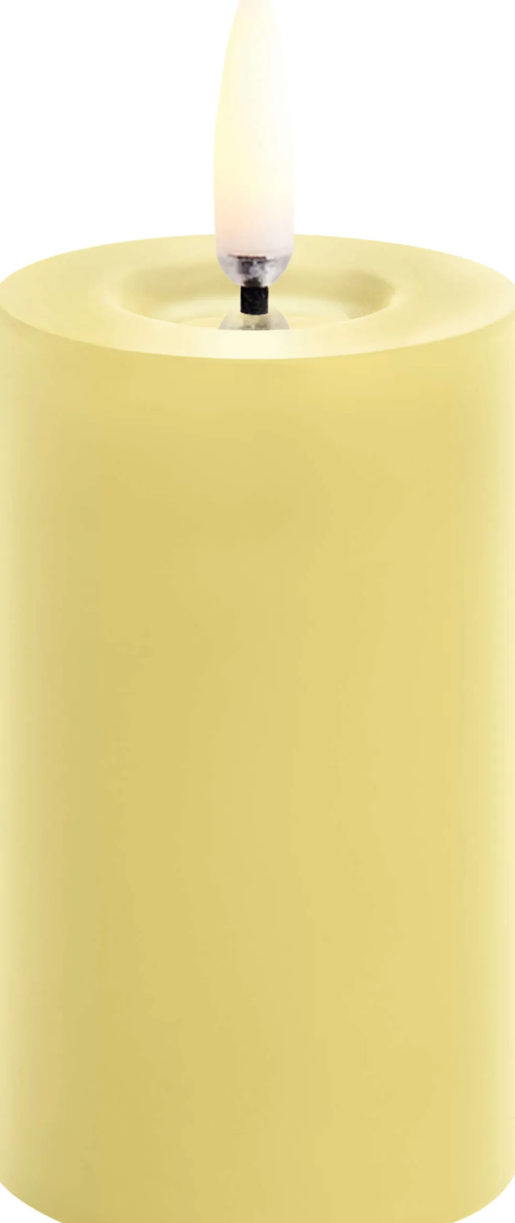 Online Bloklys m. Smelteeffekt LED ?5xH7,5 cm, Stearinlys|Led Stearinlys
