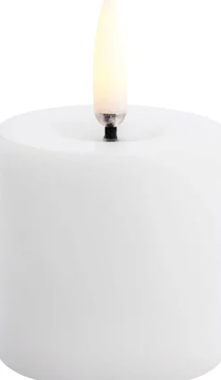 Bloklys m. Smelteeffekt LED Ø5xH4,5 cm, Stearinlys|Led Stearinlys