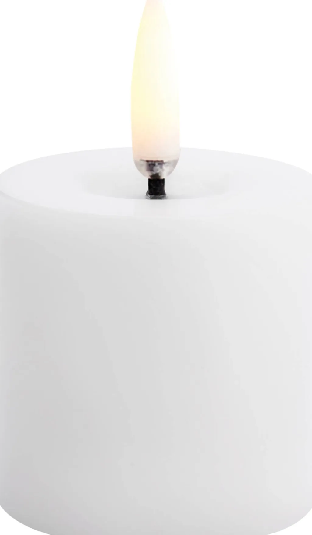 Bloklys m. Smelteeffekt LED Ø5xH4,5 cm, Stearinlys|Led Stearinlys