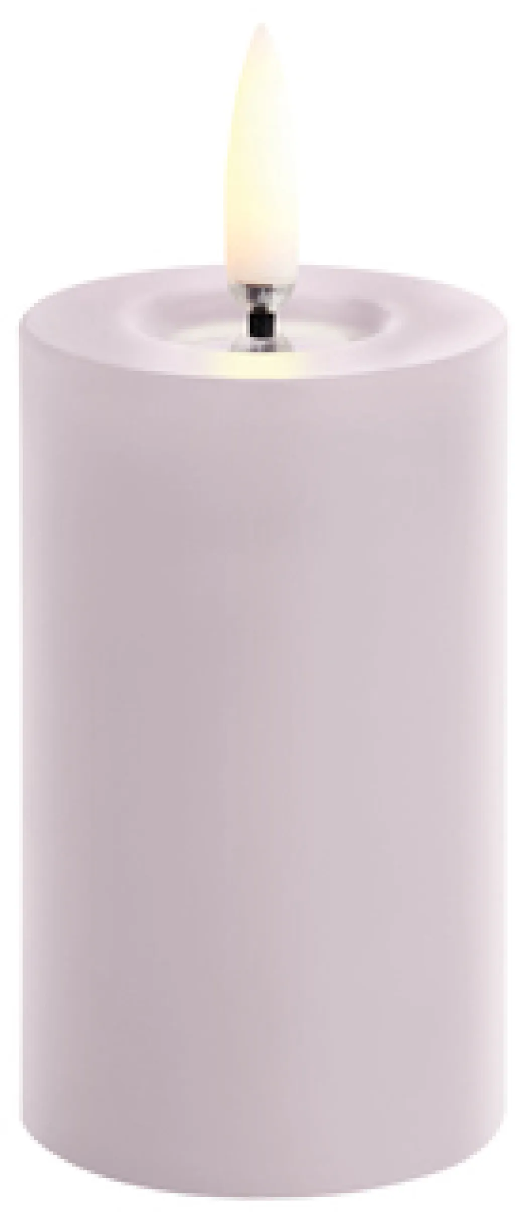 Bloklys m. Smelteeffekt LED Ø5xH7,5 cm, Stearinlys|Led Stearinlys