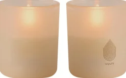 Sale Glaslys LED 2 stk. Ø6xH7 cm, Stearinlys|Led Stearinlys