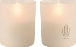 Clearance Glaslys LED 2 stk. Ø6xH7 cm, Stearinlys|Led Stearinlys