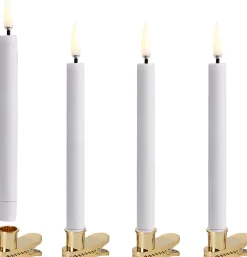 Uyuni Lighting Stearinlys|Led Stearinlys > Juletræslys m. Klips LED 4 stk. Ø1,3xH13,8 cm, Hvid Plastik