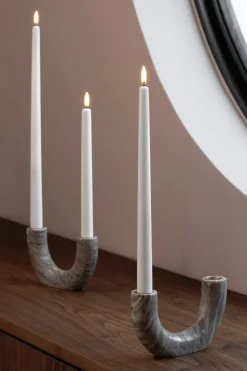Hot Kronelys LED ?2,3xH40 cm, Nordic White Stearinlys|Led Stearinlys