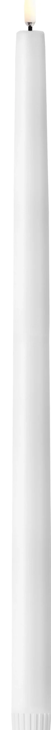 Hot Kronelys LED ?2,3xH40 cm, Nordic White Stearinlys|Led Stearinlys