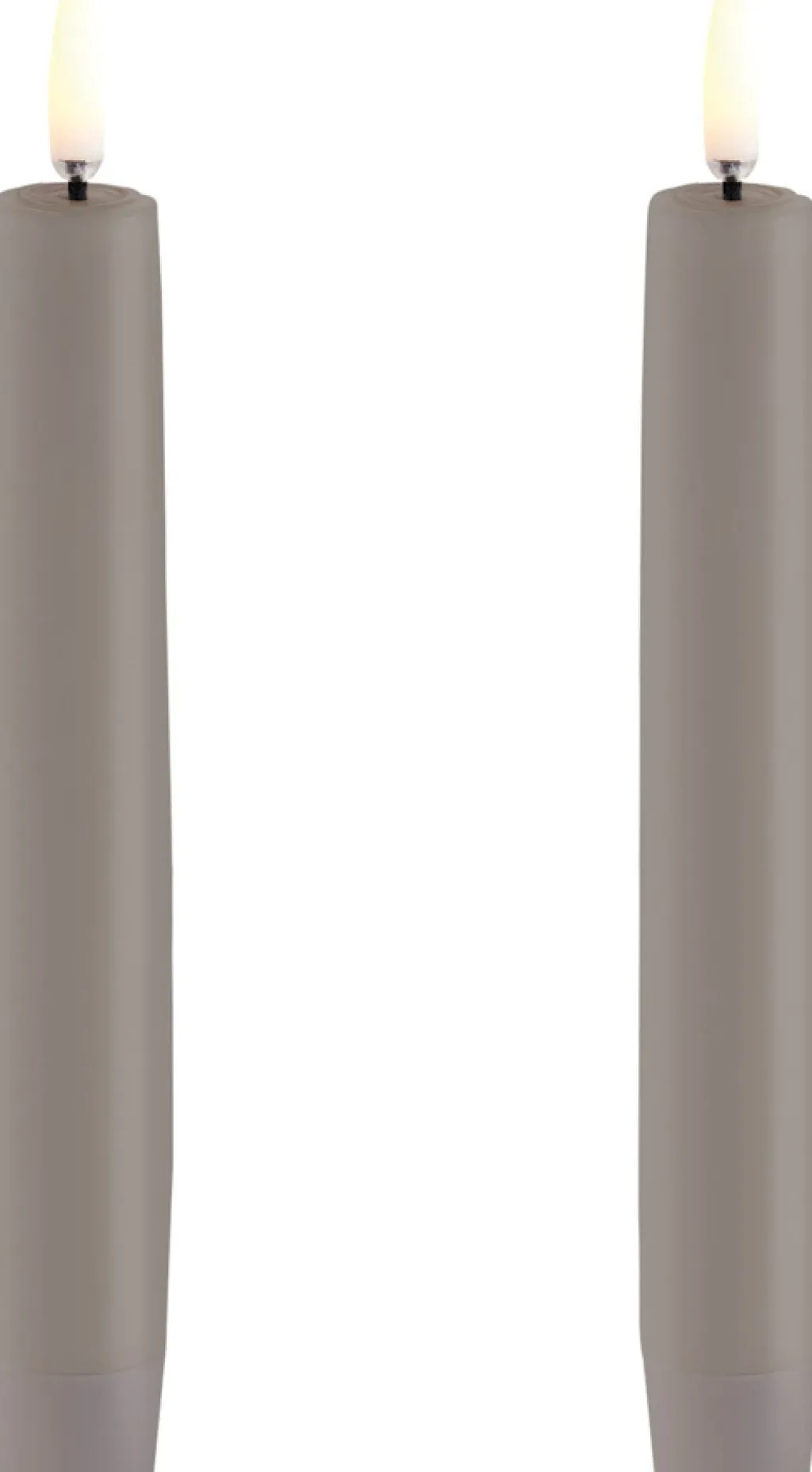 Clearance Kronelys LED 2 stk. Ø2,3xH15 cm, Sandstone Stearinlys|Led Stearinlys