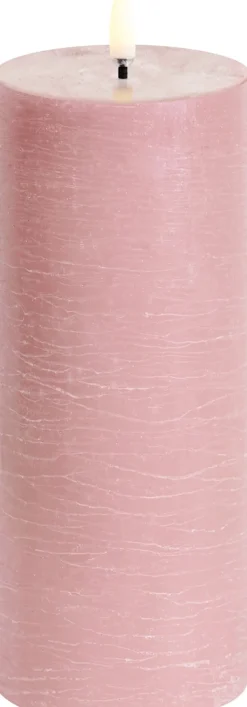 Best Uyuni Lighting Bloklys LED Ø7,8xH20 cm, Dusty Rose/rustik