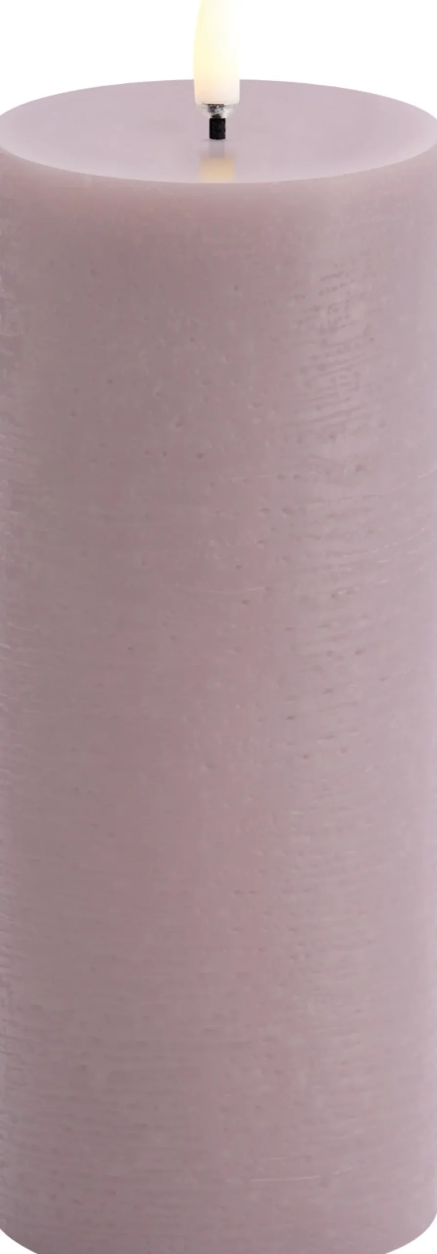 Outlet Uyuni Lighting Bloklys LED Ø7,8xH20 cm, Light Lavender/rustik