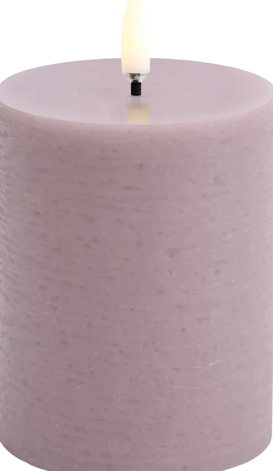 Outlet Uyuni Lighting Bloklys LED Ø7,8xH10 cm, Light Lavender/rustik