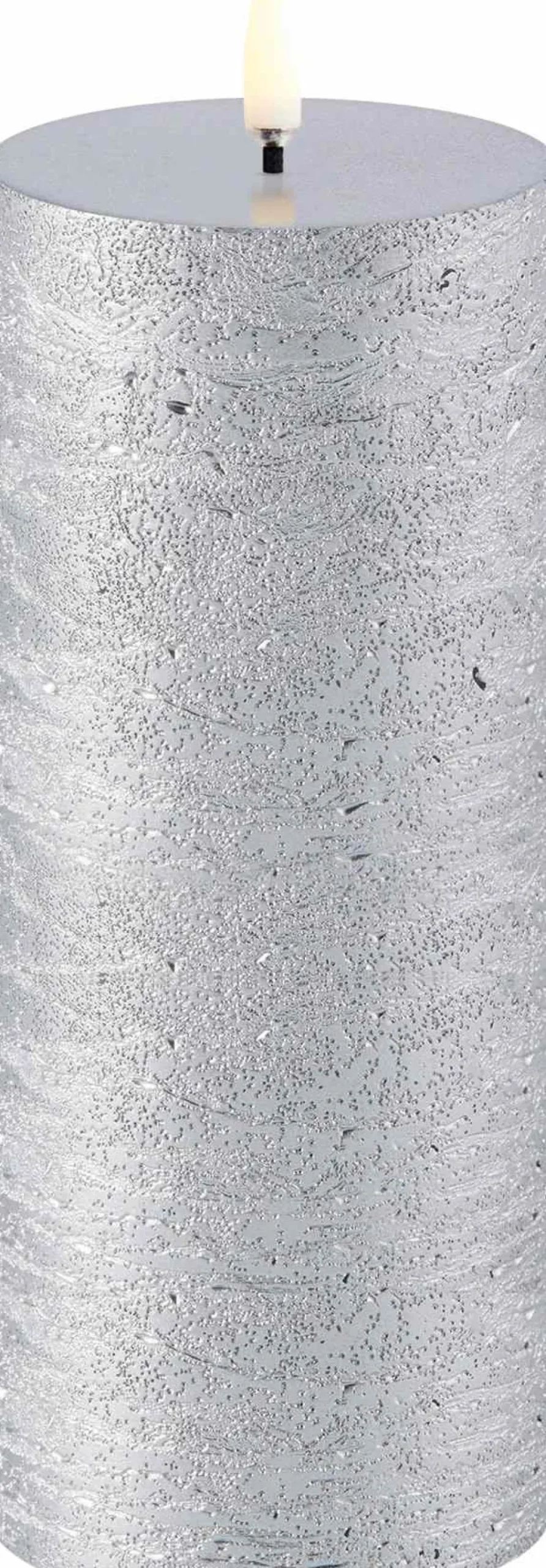Hot Uyuni Lighting Bloklys LED Ø7,8xH20 cm, Metallic Silver