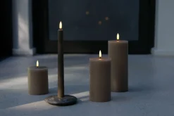 Hot Uyuni Lighting Bloklys LED Ø7,8xH10 cm, Beige/rustik