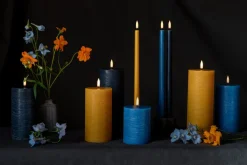 Clearance Uyuni Lighting Bloklys LED Ø7,8xH15 cm, Royal Blue/rustik