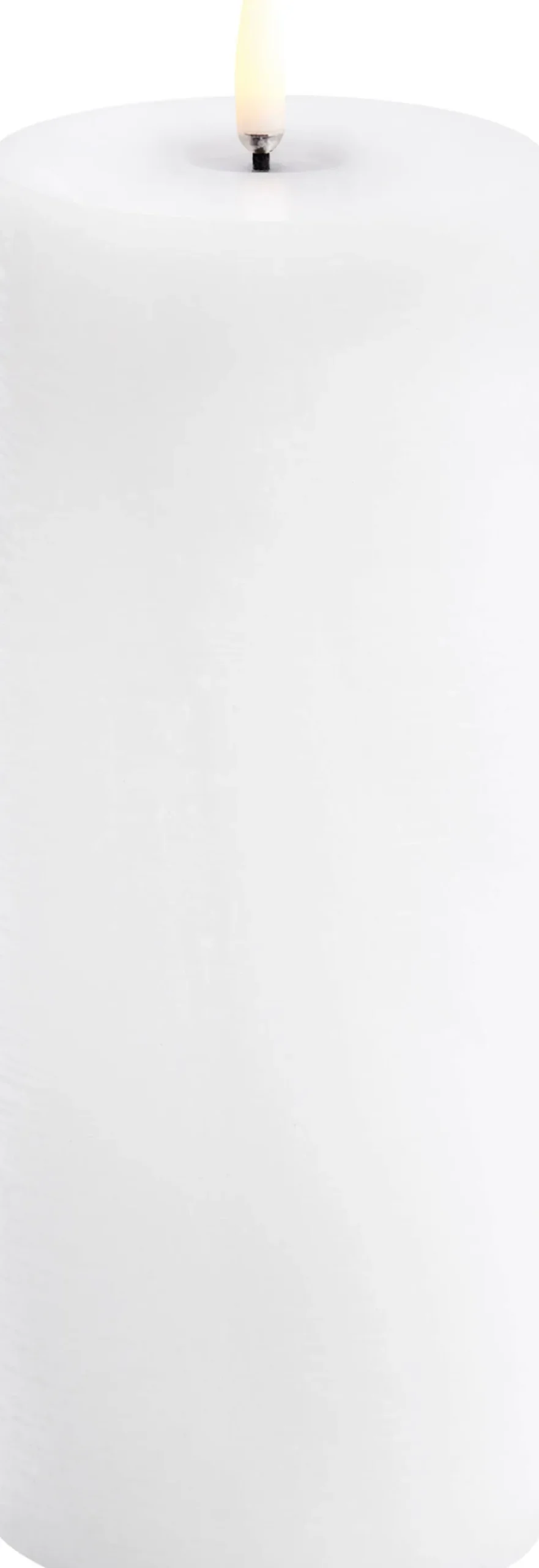 Online Uyuni Lighting Bloklys m. Smelteeffekt LED Ø7,8xH20 cm, Nordic White