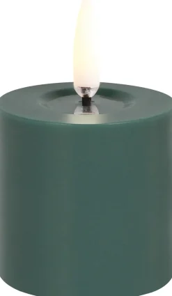 Clearance Uyuni Lighting Bloklys m. Smelteeffekt LED Ø5xH4,5 cm, Pine Green