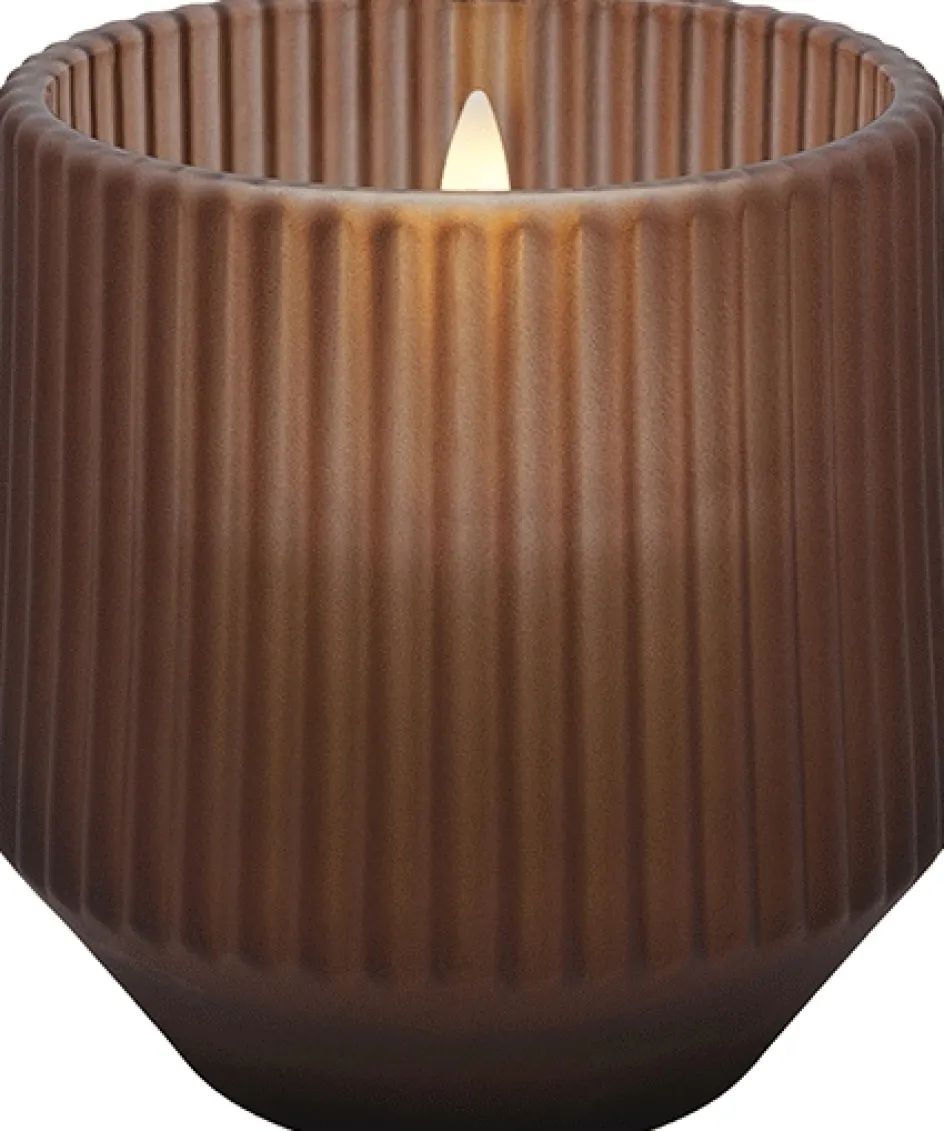 Hot Uyuni Lighting Duftglaslys LED Ø8,5xH9,5 cm, Awaken Brown