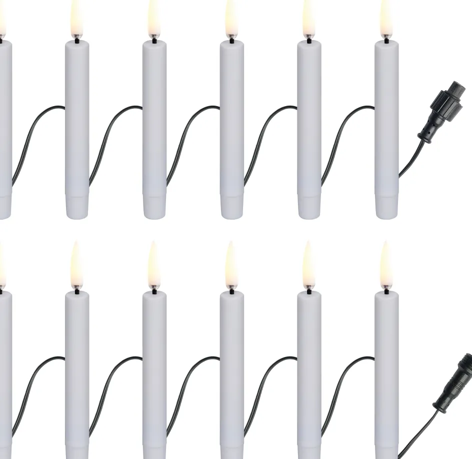 New Uyuni Lighting Forlængerledning m. 12 Julelys, Hvid