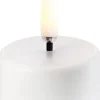Online Uyuni Lighting Fyrfadslys 400 LED m. Batteri Ø3,9xH2,1 cm, Hvid Plastik
