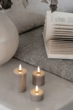 Sale Uyuni Lighting Fyrfadslys m. Smelteeffekt LED Ø5xH2,8 cm, Sandstone
