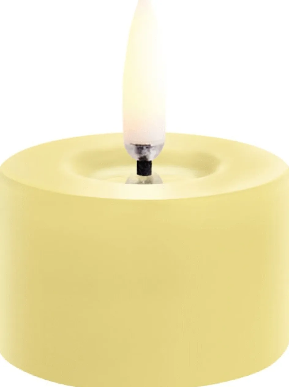 Best Uyuni Lighting Fyrfadslys m. Smelteeffekt LED ?5xH2,8 cm, Wheat Yellow