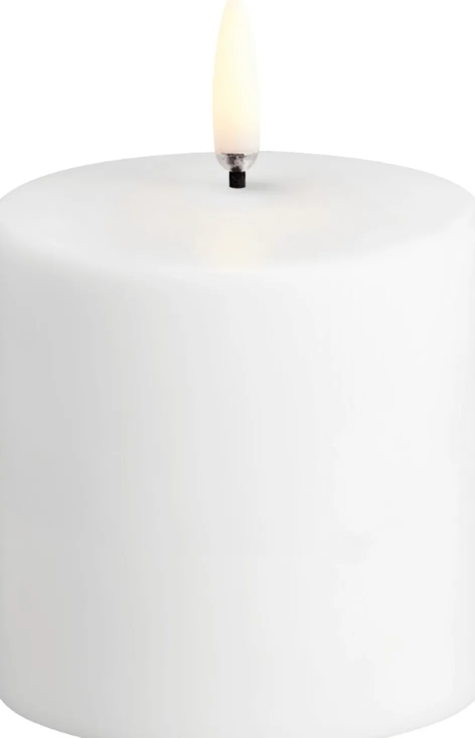 Outlet Uyuni Lighting Genopladeligt Bloklys Udendørs LED Ø6,8xH6,8 cm, Hvid Plastik